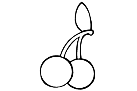 Dibujos para imprimir : Cerezas 04 – 10 Doigts