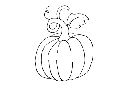Dibujos para imprimir : Calabaza 01 – 10 Doigts