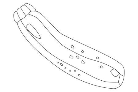 Dibujos para imprimir : Calabacín 01 – 10 Doigts