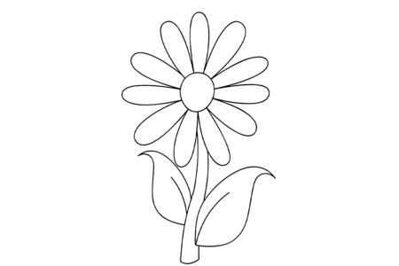 Printable coloring pages: Flower 001 – 10 Doigts