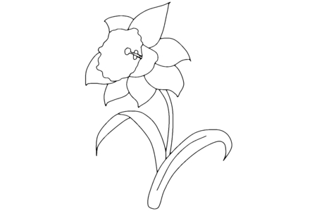 Printable coloring pages: Flower 002 – 10 Doigts