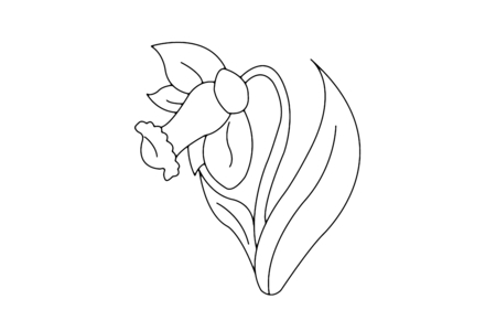 Printable coloring pages: Flower 004 – 10 Doigts