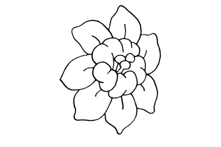 Printable coloring pages: Flower 006 – 10 Doigts