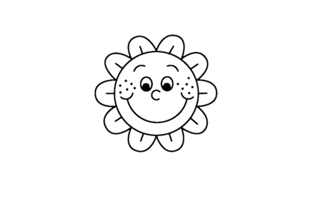 Printable coloring pages: Flower 009 – 10 Doigts