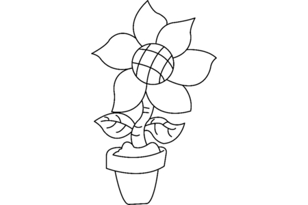 Printable coloring pages: Flower 011 – 10 Doigts
