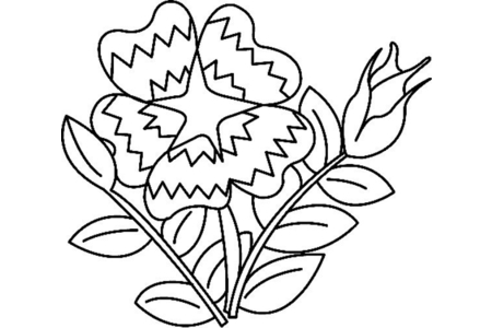 Printable coloring pages: Flower 013 – 10 Doigts