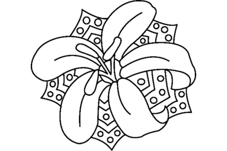 Printable coloring pages: Flower 015 – 10 Doigts