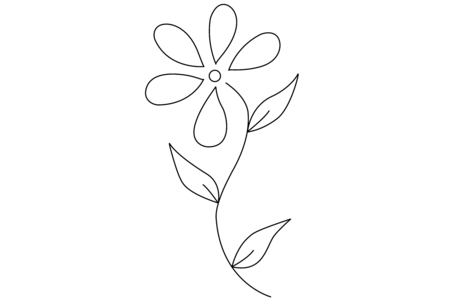 Printable coloring pages: Flower 017 – 10 Doigts
