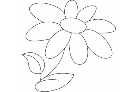 Printable coloring pages: Flower 019 – 10 Doigts