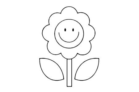 Printable coloring pages: Flower 021 – 10 Doigts