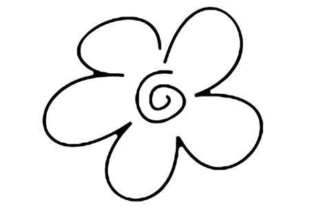 Printable coloring pages: Flower 022 – 10 Doigts