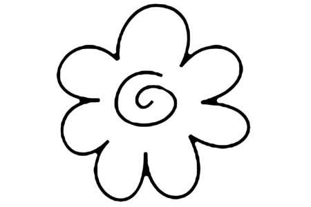 Printable coloring pages: Flower 023 – 10 Doigts