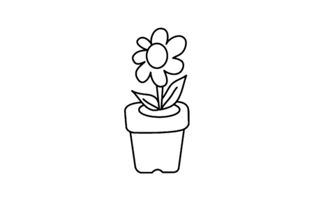 Printable coloring pages: Flower 025 – 10 Doigts