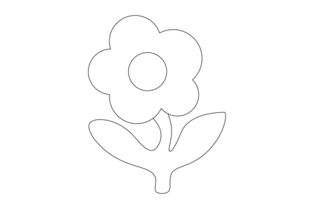 Printable coloring pages: Flower 027 – 10 Doigts