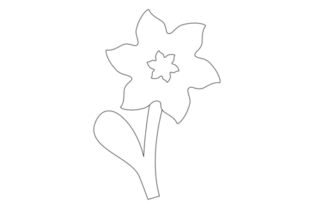 Printable coloring pages: Flower 028 – 10 Doigts