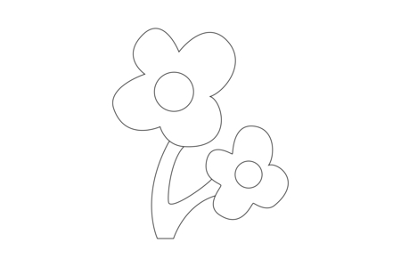 Printable coloring pages: Flower 029 – 10 Doigts