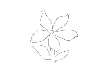Printable coloring pages: Flower 030 – 10 Doigts