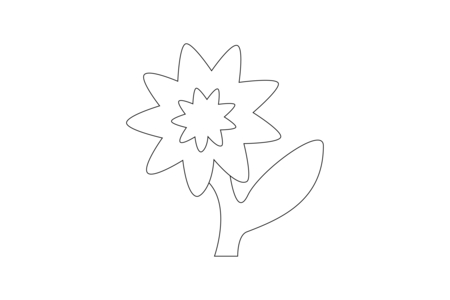 Printable coloring pages: Flower 031 – 10 Doigts