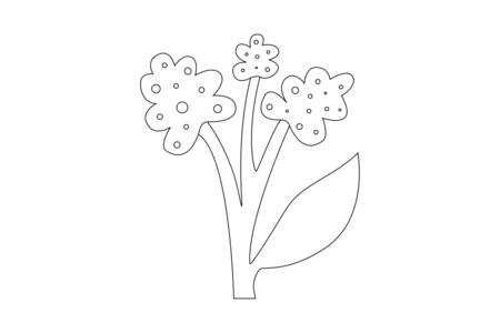 Printable coloring pages: Flower 032 – 10 Doigts