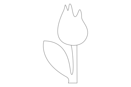 Printable coloring pages: Flower 033 – 10 Doigts