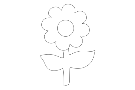 Printable coloring pages: Flower 035 – 10 Doigts