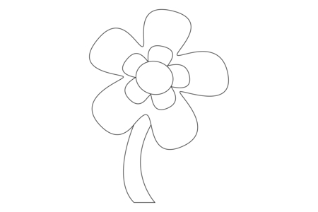 Printable coloring pages: Flower 037 – 10 Doigts