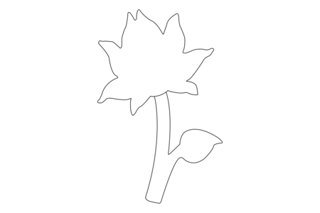 Printable coloring pages: Flower 039 – 10 Doigts