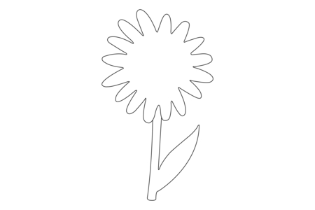 Printable coloring pages: Flower 040 – 10 Doigts