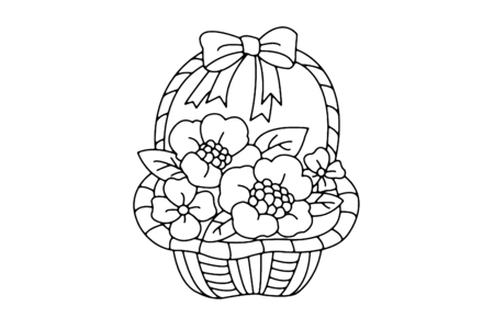 Printable coloring pages: Flowers 007 – 10 Doigts
