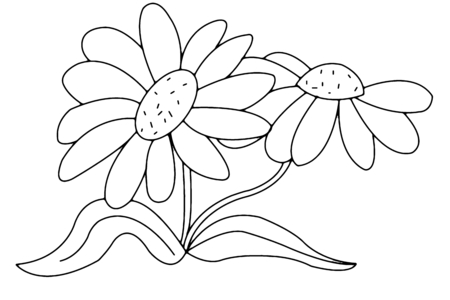 Printable coloring pages: Flowers 011 – 10 Doigts