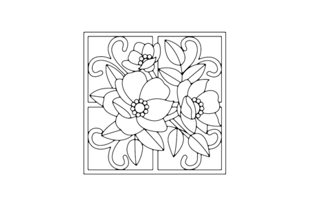 Printable coloring pages: Flowers 022 – 10 Doigts
