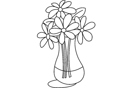 Printable coloring pages: Flowers 024 – 10 Doigts