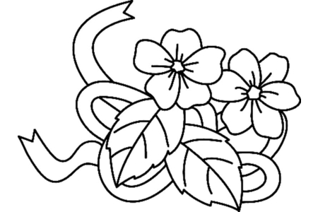 Printable coloring pages: Flowers 034 – 10 Doigts