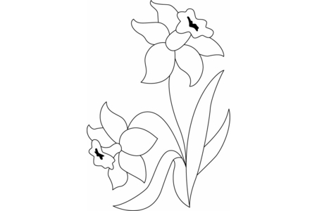 Printable coloring pages: Flowers 036 – 10 Doigts