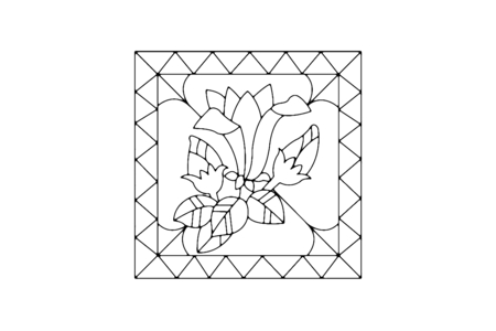 Printable coloring pages: Flowers 040 – 10 Doigts