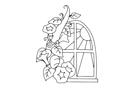 Printable coloring pages: Flowers 041 – 10 Doigts