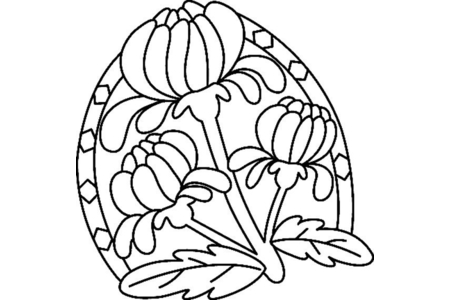 Printable coloring pages: Flowers 042 – 10 Doigts