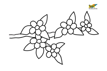 Printable coloring pages: Flowers 043 – 10 Doigts