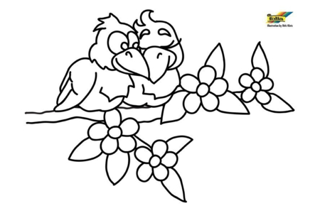 Printable coloring pages: Flowers 045 – 10 Doigts