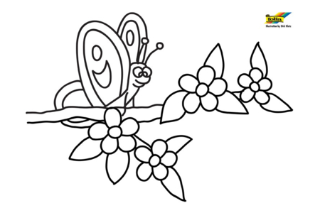 Printable coloring pages: Flowers 046 – 10 Doigts