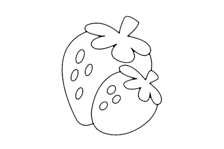 Printable coloring pages: Strawberries 01 – 10 Doigts