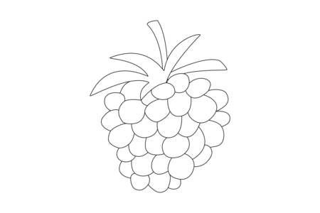 Printable coloring pages: Raspberry 01 – 10 Doigts