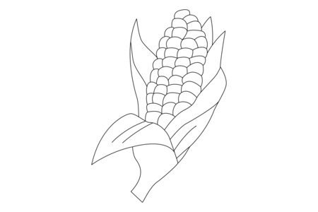 Dibujos para imprimir : Maíz 02 – 10 Doigts