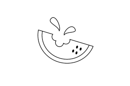 Printable coloring pages: Watermelon 01 – 10 Doigts
