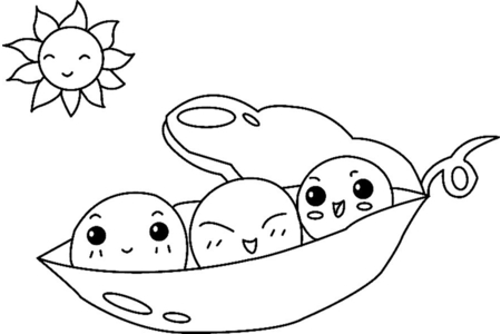 Dibujos para imprimir : Guisantes 02 – 10 Doigts