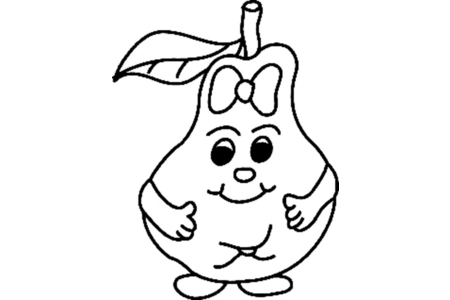 Dibujos para imprimir : Pera 01 – 10 Doigts