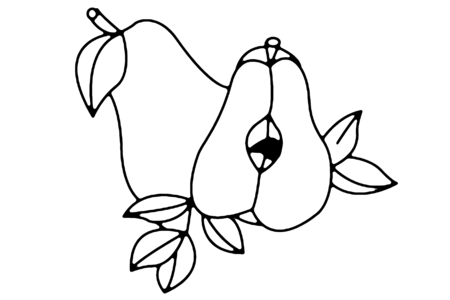 Dibujos para imprimir : Pera 02 – 10 Doigts