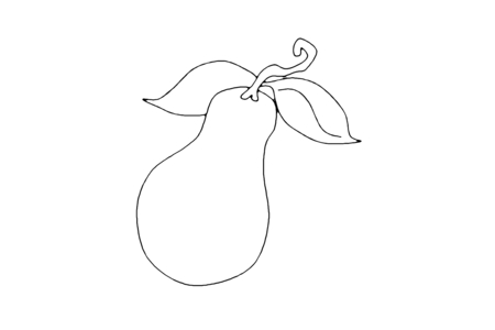 Dibujos para imprimir : Pera 03 – 10 Doigts