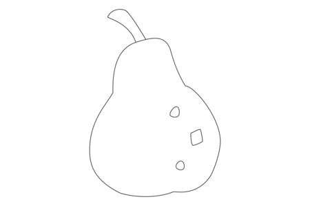 Dibujos para imprimir : Pera 04 – 10 Doigts