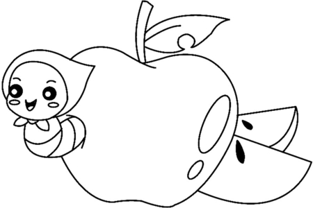 Dibujos para imprimir : Manzana 01 – 10 Doigts